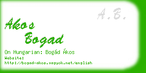 akos bogad business card